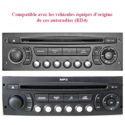 COMMANDE VOLANT Citroen C2 2005-2009 - Fakra sans radars de recul