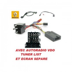 COMMANDE VOLANT Renault Clio Campus AVEC Tuner List ECRAN séparé - Pour Kenwood