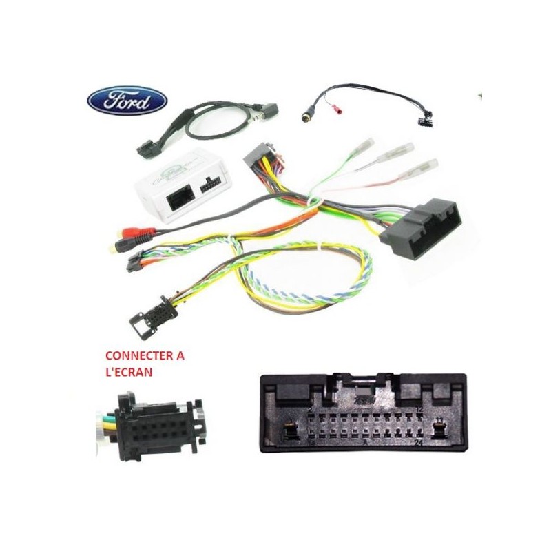 COMMANDE VOLANT Ford Fiesta 2010-2012 - Ecran rouge uniquement et