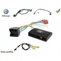 COMMANDE VOLANT Volkswagen Passat 2010-2015 AVEC Infodapter fond blanc