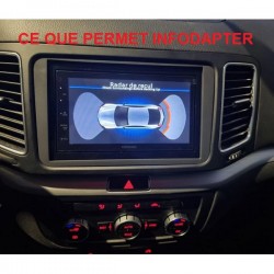 COMMANDE VOLANT Volkswagen Golf 6 2008-2013 AVEC Infodapter fond blanc