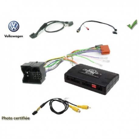 COMMANDE VOLANT Volkswagen Golf 6 2008-2013 AVEC Infodapter fond blanc