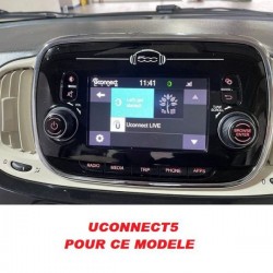 COMMANDE VOLANT Fiat 500 2015 et après AVEC Uconnect 5 et Uconnect 7