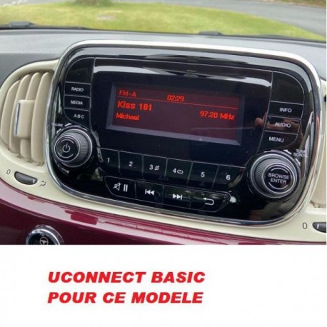 COMMANDE VOLANT Fiat 500 2016 et après AVEC Uconnect basique