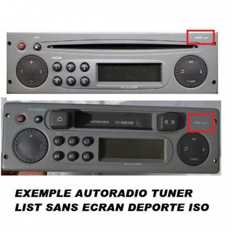 COMMANDE VOLANT Renault Twingo II 2000-2005 - ISO AVEC Tuner List SANS écran déporté