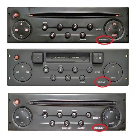 COMMANDE VOLANT Renault Laguna III 2005-2009 ISO UPDATE LIST avec écran déporté