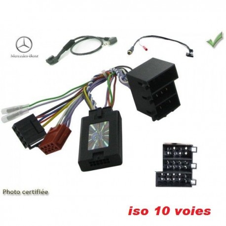 COMMANDE VOLANT Mercedes Classe G 2000-2006 - ISO et ISO 10 voies