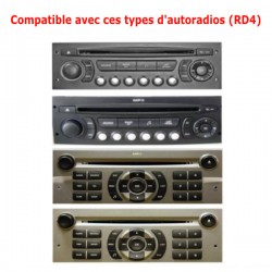 COMMANDE VOLANT Peugeot 307 2005-2008 - FAKRA AVEC radars de recul