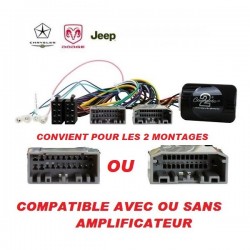 COMMANDE VOLANT Dodge Caliber 2006-2015 - SANS EVIC U-Connect