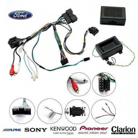 COMMANDE VOLANT FORD ESCAPE 2013- - Pour Alpine complet avec interface specifique